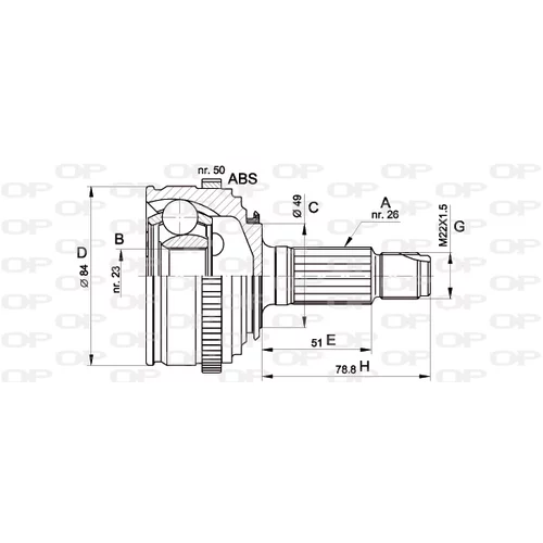 Sada kĺbov hnacieho hriadeľa OPEN PARTS CVJ5467.10