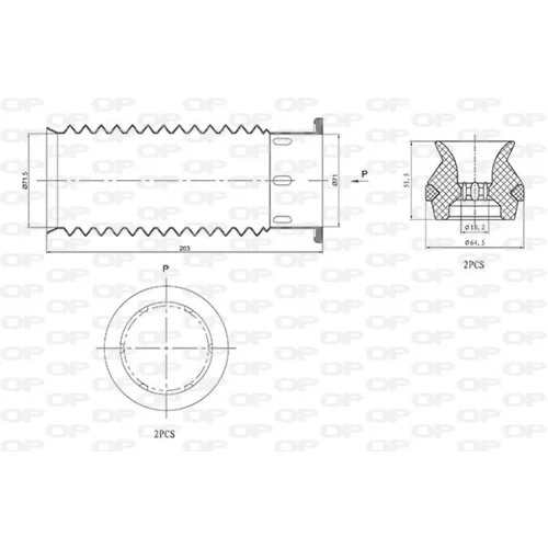 Ochranná sada tlmiča proti prachu OPEN PARTS DCK5065.04