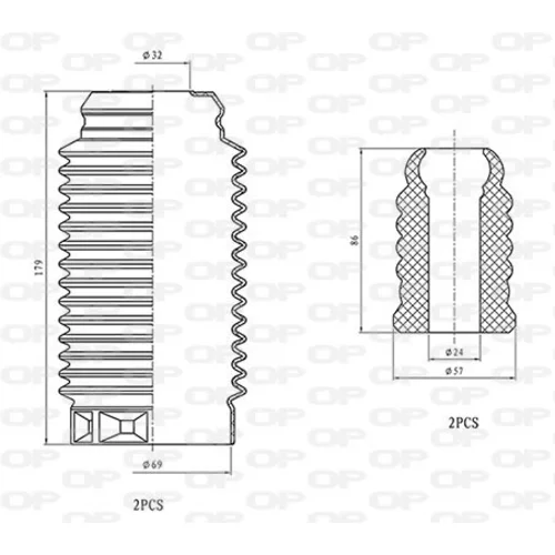 Ochranná sada tlmiča proti prachu OPEN PARTS DCK5099.04