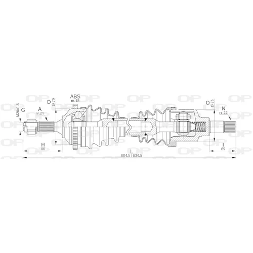 Hnací hriadeľ OPEN PARTS DRS6177.00