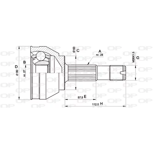 Sada kĺbov hnacieho hriadeľa OPEN PARTS CVJ5018.10