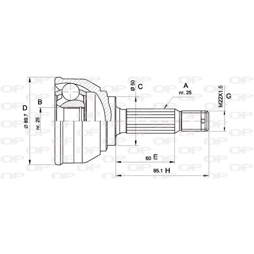 Sada kĺbov hnacieho hriadeľa OPEN PARTS CVJ5061.10