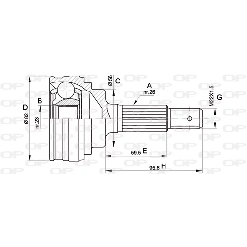 Sada kĺbov hnacieho hriadeľa OPEN PARTS CVJ5336.10