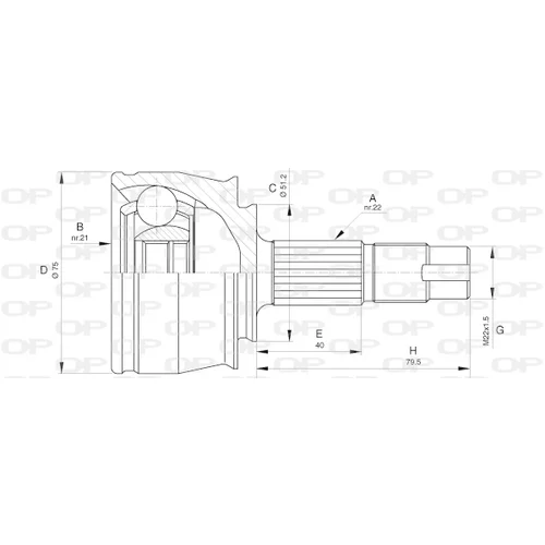 Sada kĺbov hnacieho hriadeľa OPEN PARTS CVJ5652.10