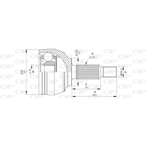 Sada kĺbov hnacieho hriadeľa OPEN PARTS CVJ5697.10