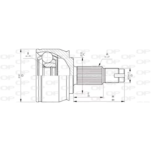 Sada kĺbov hnacieho hriadeľa OPEN PARTS CVJ5708.10