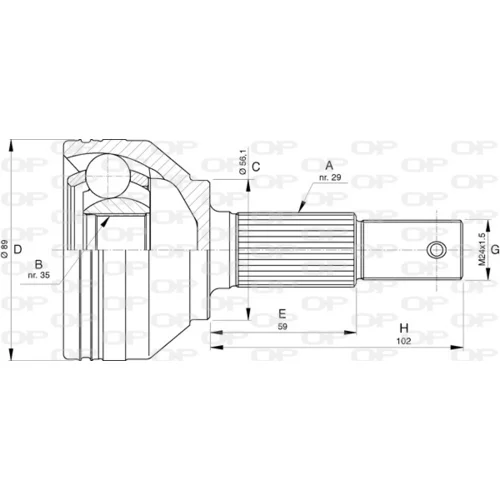 Sada kĺbov hnacieho hriadeľa OPEN PARTS CVJ5754.10