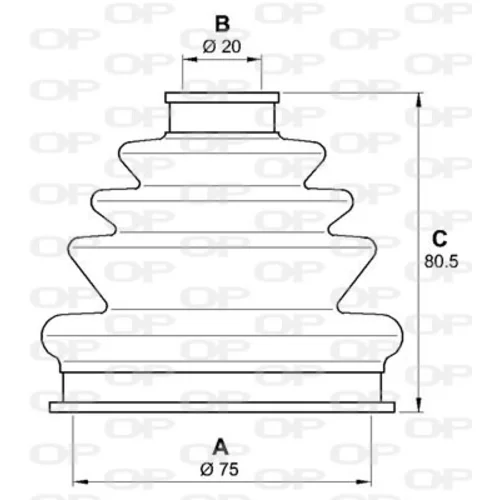 Manžeta hnacieho hriadeľa - opravná sada OPEN PARTS SJK7206.00 - obr. 1