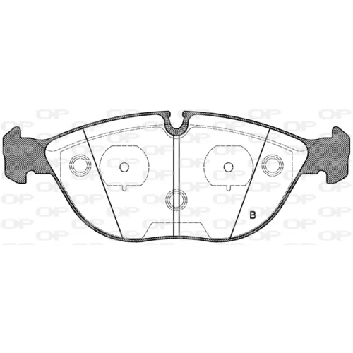 Sada brzdových platničiek kotúčovej brzdy OPEN PARTS BPA0597.00 - obr. 1