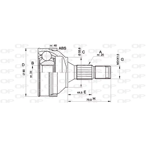 Sada kĺbov hnacieho hriadeľa OPEN PARTS CVJ5176.10