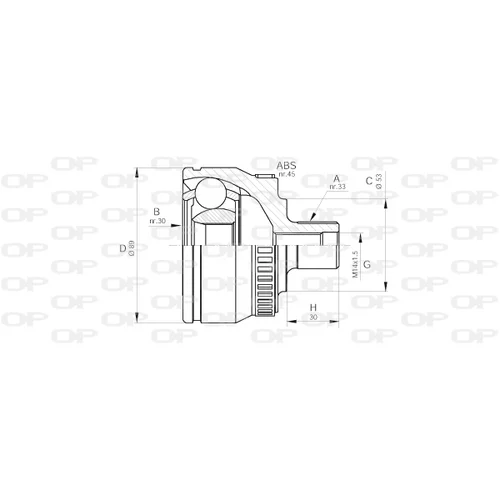 Sada kĺbov hnacieho hriadeľa OPEN PARTS CVJ5233.10