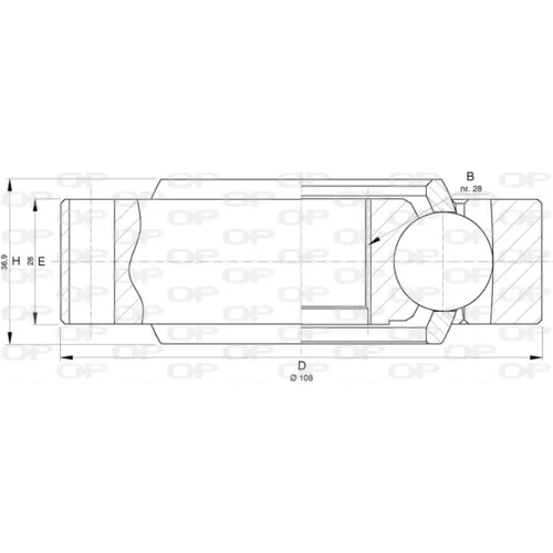 Sada kĺbov hnacieho hriadeľa OPEN PARTS CVJ5734.20