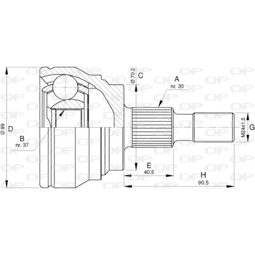 Sada kĺbov hnacieho hriadeľa OPEN PARTS CVJ5773.10