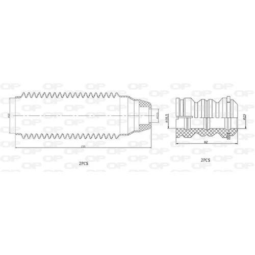 Ochranná sada tlmiča proti prachu OPEN PARTS DCK5061.04