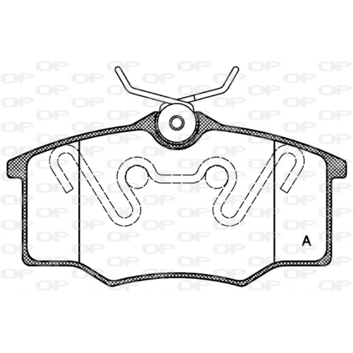 Sada brzdových platničiek kotúčovej brzdy OPEN PARTS BPA0846.00