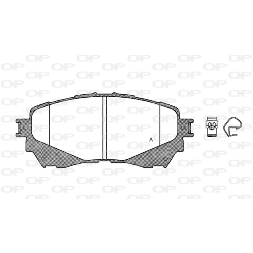 Sada brzdových platničiek kotúčovej brzdy OPEN PARTS BPA1538.04