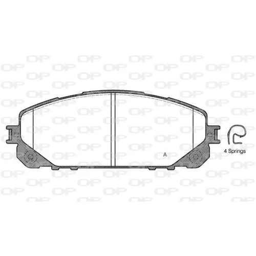 Sada brzdových platničiek kotúčovej brzdy OPEN PARTS BPA1613.00