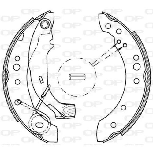 Sada brzdových čeľustí OPEN PARTS BSA2077.00