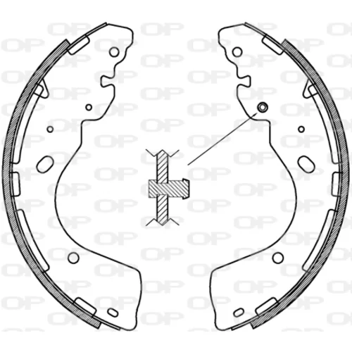 Sada brzdových čeľustí OPEN PARTS BSA2233.00