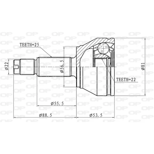 Sada kĺbov hnacieho hriadeľa OPEN PARTS CVJ5192.10