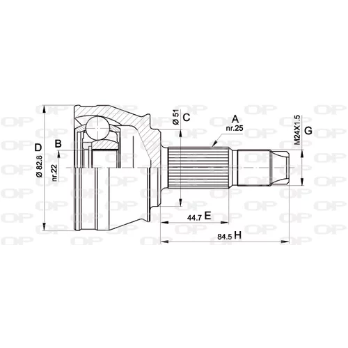 Sada kĺbov hnacieho hriadeľa OPEN PARTS CVJ5302.10