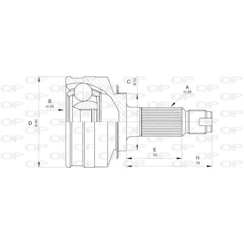 Sada kĺbov hnacieho hriadeľa OPEN PARTS CVJ5517.10