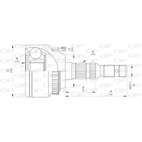 Sada kĺbov hnacieho hriadeľa OPEN PARTS CVJ5655.10