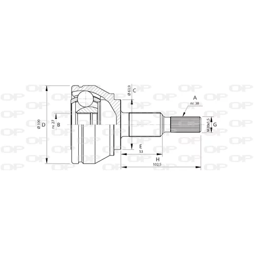 Sada kĺbov hnacieho hriadeľa OPEN PARTS CVJ5704.10