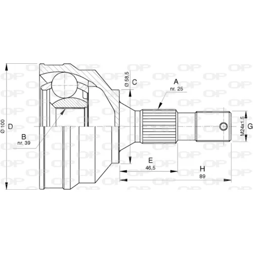 Sada kĺbov hnacieho hriadeľa OPEN PARTS CVJ5747.10