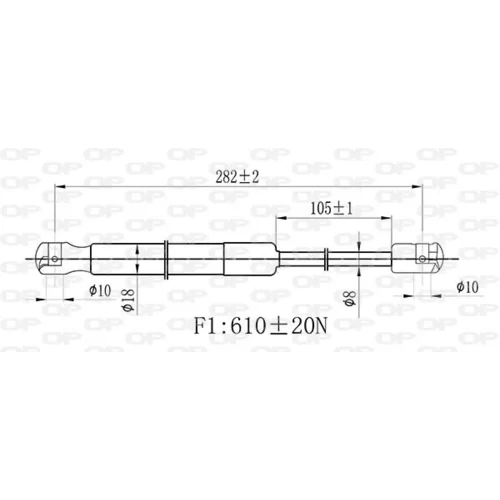 Plynová vzpera, kapota motora OPEN PARTS GSR6466.00