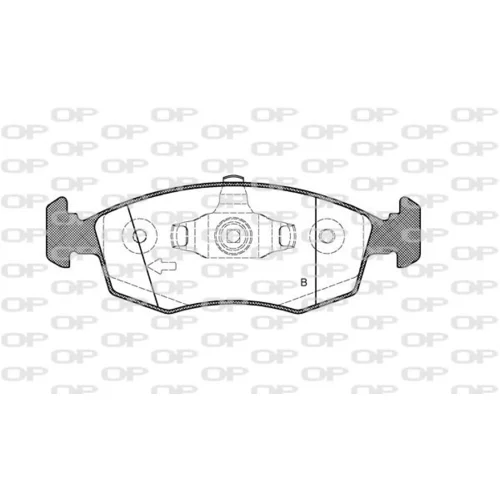 Sada brzdových platničiek kotúčovej brzdy OPEN PARTS BPA0172.50 - obr. 1