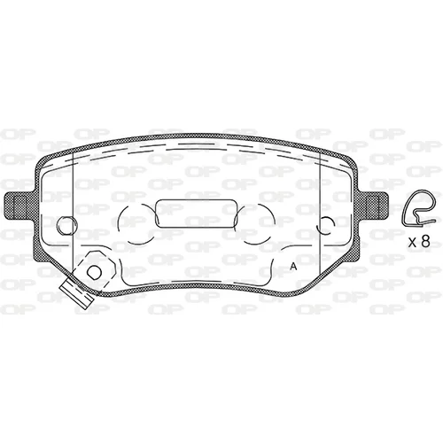 Sada brzdových platničiek kotúčovej brzdy OPEN PARTS BPA1802.02