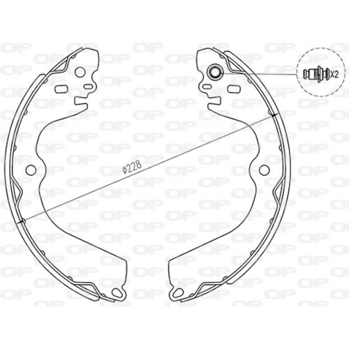 Sada brzdových čeľustí OPEN PARTS BSA2266.00