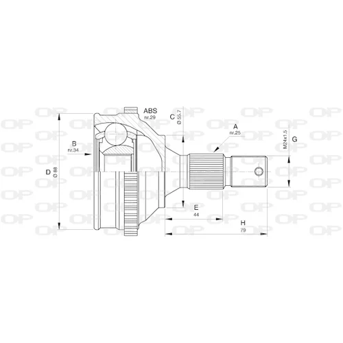 Sada kĺbov hnacieho hriadeľa OPEN PARTS CVJ5276.10