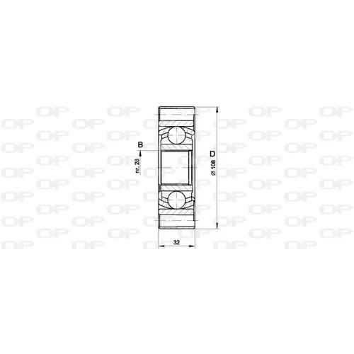 Sada kĺbov hnacieho hriadeľa OPEN PARTS CVJ5412.20