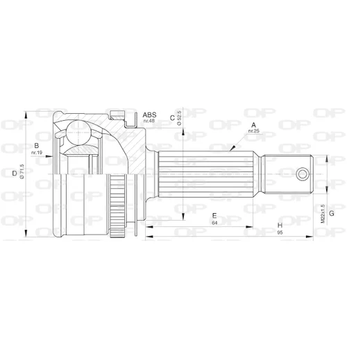 Sada kĺbov hnacieho hriadeľa OPEN PARTS CVJ5618.10