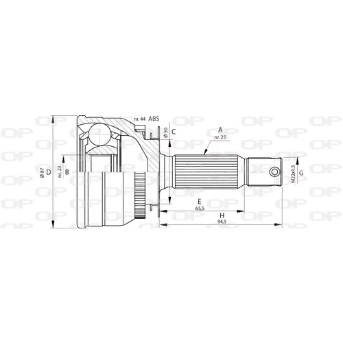 Sada kĺbov hnacieho hriadeľa OPEN PARTS CVJ5691.10