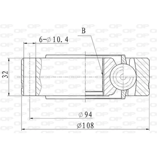 Sada kĺbov hnacieho hriadeľa OPEN PARTS CVJ5863.20