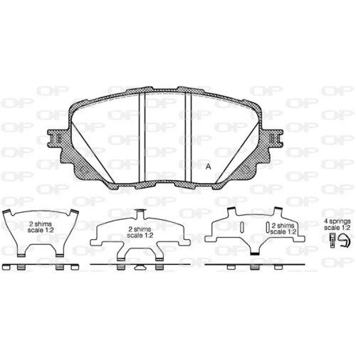 Sada brzdových platničiek kotúčovej brzdy OPEN PARTS BPA1708.00