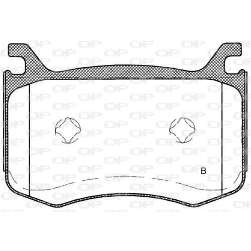 Sada brzdových platničiek kotúčovej brzdy OPEN PARTS BPA1721.02 - obr. 1