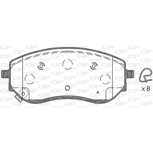 Sada brzdových platničiek kotúčovej brzdy OPEN PARTS BPA1801.02