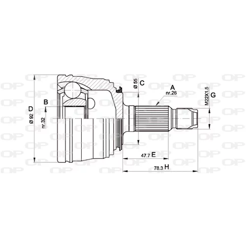 Sada kĺbov hnacieho hriadeľa OPEN PARTS CVJ5395.10