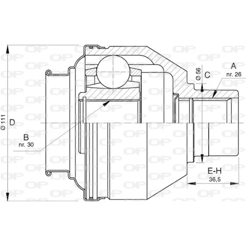 Sada kĺbov hnacieho hriadeľa OPEN PARTS CVJ5733.20