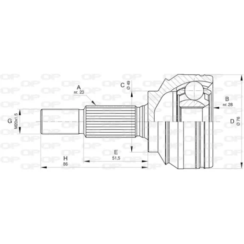 Sada kĺbov hnacieho hriadeľa OPEN PARTS CVJ5806.10