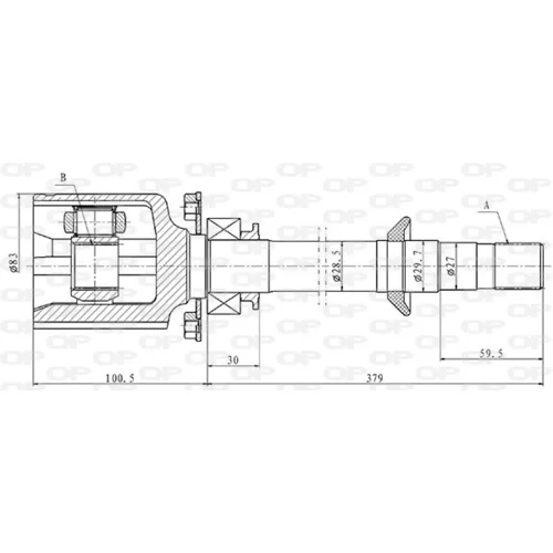 Sada kĺbov hnacieho hriadeľa OPEN PARTS CVJ5849.20