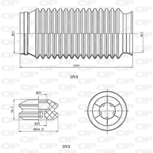 Ochranná sada tlmiča proti prachu OPEN PARTS DCK5095.04