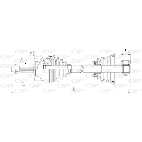 Hnací hriadeľ OPEN PARTS DRS6191.00