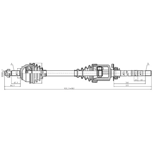 Hnací hriadeľ OPEN PARTS DRS6492.00