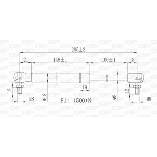 Plynová vzpera, kapota motora OPEN PARTS GSR6067.00