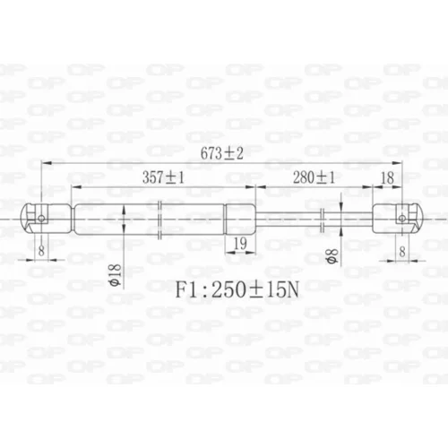 Plynová vzpera, kapota motora OPEN PARTS GSR6217.00